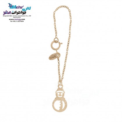 Gold Watch Pendant - Snowman Design-MW0120